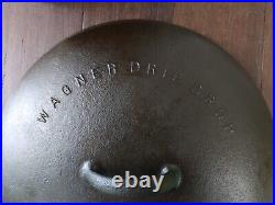 Wagner #14 Cast Iron Drip Drop Skillet Cover Rare Restored