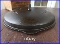Wagner #14 Cast Iron Drip Drop Skillet Cover Rare Restored