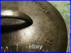 Wagner #7 Cast Iron Drip Drop Skillet Cover / Lid. 1067
