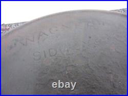 Wagner #9 cast iron skillet pan antique vintage 9B with arch arc logo & heat ring