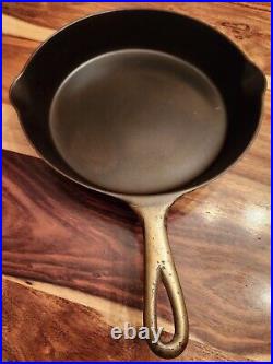 Wagner Cast Iron Skillet #8, Heat Ring, Plated, Circa 1891-1921