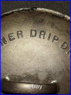 Wagner Drip Drop Skillet No 8 #1081 Cast Iron Cover Lid Dated 1922 Antique old