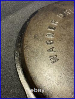Wagner Drip Drop Skillet No 8 #1081 Cast Iron Cover Lid Dated 1922 Antique old