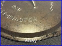 Wagner Drip Drop Skillet No 8 #1081 Cast Iron Cover Lid Dated 1922 Antique old