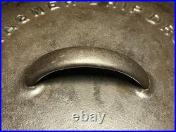 Wagner Drip Drop Skillet No 8 #1081 Cast Iron Cover Lid Dated 1922 Antique old