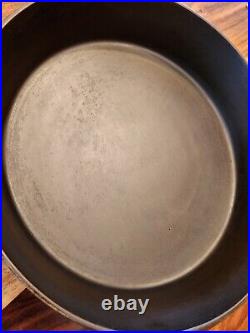 Wagner Sidney 0. Cast Iron Skillet #10, Heat Ring, Plated, Circa 1891-1914