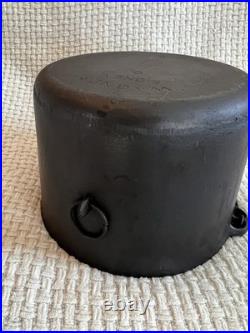 Wagner Sidney O Cast Iron Flat Bottom Kettle #7 Arc Straight Logo Restored