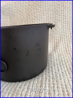 Wagner Sidney O Cast Iron Flat Bottom Kettle #7 Arc Straight Logo Restored