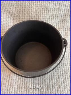 Wagner Sidney O Cast Iron Flat Bottom Kettle #7 Arc Straight Logo Restored