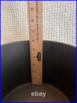 Wagner Sidney O Cast Iron Flat Bottom Kettle #7 Arc Straight Logo Restored