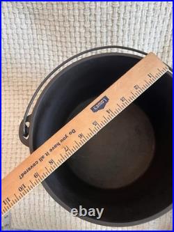 Wagner Sidney O Cast Iron Flat Bottom Kettle #7 Arc Straight Logo Restored