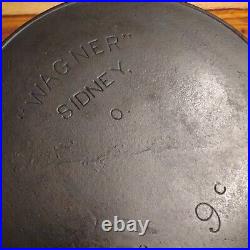 Wagner Sidney, O Cast Iron Skillet #9, Heat Ring, MM c, circa 1900-1915