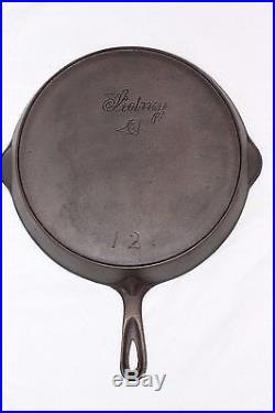 Wagner Sidney Script Hollowware Cast Iron #12 Skillet Circa 1880-1890s (rare)