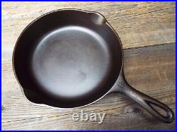 Wagner Stylized Logo 3 PC Cast Iron Skillet Set 10-1/2, 9, & 6-1/2, restored