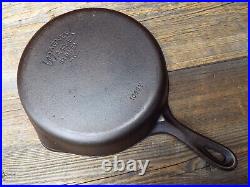 Wagner Stylized Logo 3 PC Cast Iron Skillet Set 10-1/2, 9, & 6-1/2, restored