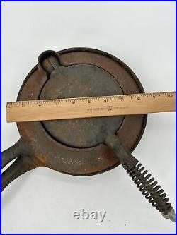 Wagner Wafer Iron 1450 Sidney O Pizzelle 3 Piece Cast Iron Pan Heart & Stars