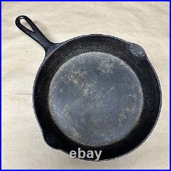 Wagner Wagner Arch Logo No 8 Cast Iron Skillet 10 Frying Pan Flat