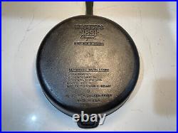 Wagner Ware 10.5 1891 Cast Iron Chicken Fryer Self Basting Lid (Griswold)