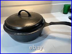 Wagner Ware 10.5 1891 Cast Iron Chicken Fryer Self Basting Lid (Griswold)