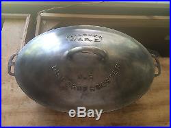Wagner Ware # 5 Cast Iron Oval Roaster with Lid
