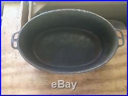 Wagner Ware # 5 Cast Iron Oval Roaster with Lid