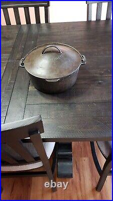 Wagner Ware #8 Cast Iron Drip Drop Baster Round Roaster Oven-patent Applied For