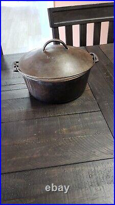 Wagner Ware #8 Cast Iron Drip Drop Baster Round Roaster Oven-patent Applied For