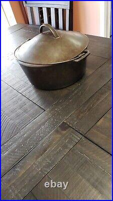 Wagner Ware #8 Cast Iron Drip Drop Baster Round Roaster Oven-patent Applied For