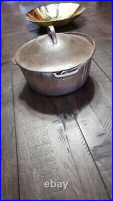 Wagner Ware #8 Cast Iron Drip Drop Baster Round Roaster Oven-patent Applied For