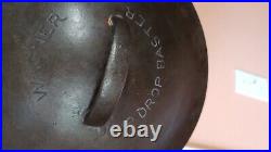 Wagner Ware #8 Cast Iron Drip Drop Baster Round Roaster Oven-patent Applied For