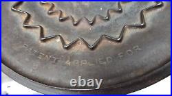 Wagner Ware #8 Cast Iron Drip Drop Baster Round Roaster Oven-patent Applied For