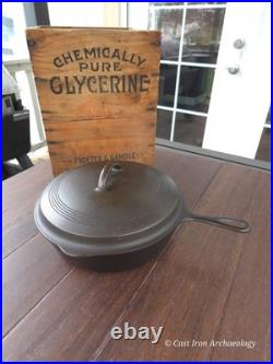 Wagner Ware #9 Cast Iron Deep Skillet Chicken Fryer & Matching Cover Restored
