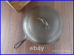 Wagner Ware #9 Cast Iron Deep Skillet Chicken Fryer & Matching Cover Restored