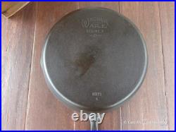 Wagner Ware #9 Cast Iron Deep Skillet Chicken Fryer & Matching Cover Restored