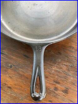 Wagner Ware Cast Iron #13 Pie Logo Skillet