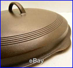 Wagner Ware Cast Iron #14 1064 Skillet with 1073 Ringed Skillet Cover Lid