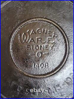 Wagner Ware Cast Iron 3 PC Low Base #8 Waffle Maker, Restored Pat'd Sept 1925