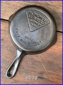 Wagner Ware Cast Iron #3 Pie Logo Skillet