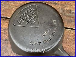 Wagner Ware Cast Iron #3 Pie Logo Skillet