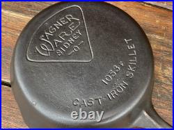 Wagner Ware Cast Iron #3 Pie Logo Skillet