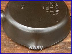 Wagner Ware Cast Iron #4 SMOOTH Bottom Skillet with Wooden Handle