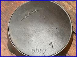 Wagner Ware Cast Iron #7 Arc Logo Skillet