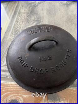 Wagner Ware Cast Iron #8 Fully Marked Drip Drop Roaster Lid #1268 Free Fast Ship