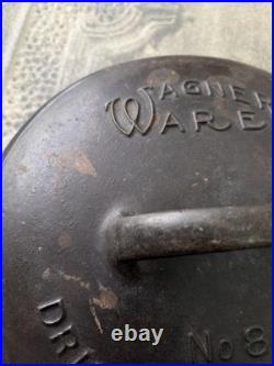 Wagner Ware Cast Iron #8 Fully Marked Drip Drop Roaster Lid #1268 Free Fast Ship