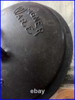 Wagner Ware Cast Iron #8 Fully Marked Drip Drop Roaster Lid #1268 Free Fast Ship