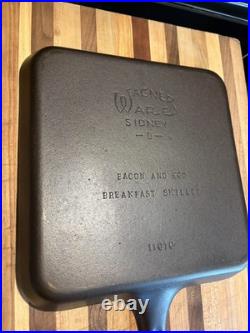 Wagner Ware Cast Iron Bacon and Egg skilet