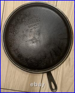 Wagner Ware Cast Iron Griddle Skillet No. 8 Heat Ring Great Condition Restored