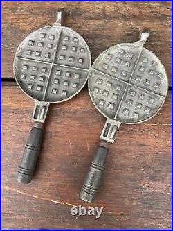 Wagner Ware Cast Iron Plated Toy Waffle Iron