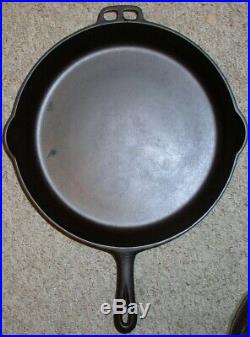 Wagner Ware Cast Iron Skillet #13 Circa 1920-1959 High Stylized Logo 1063 (htf)