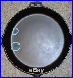 Wagner Ware Cast Iron Skillet #13 Circa 1920-1959 High Stylized Logo 1063 (htf)